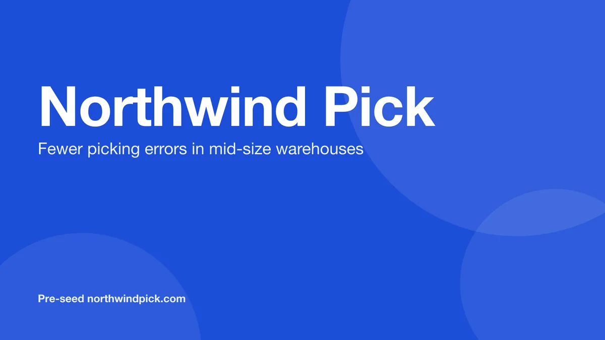 Pitch deck cover slide